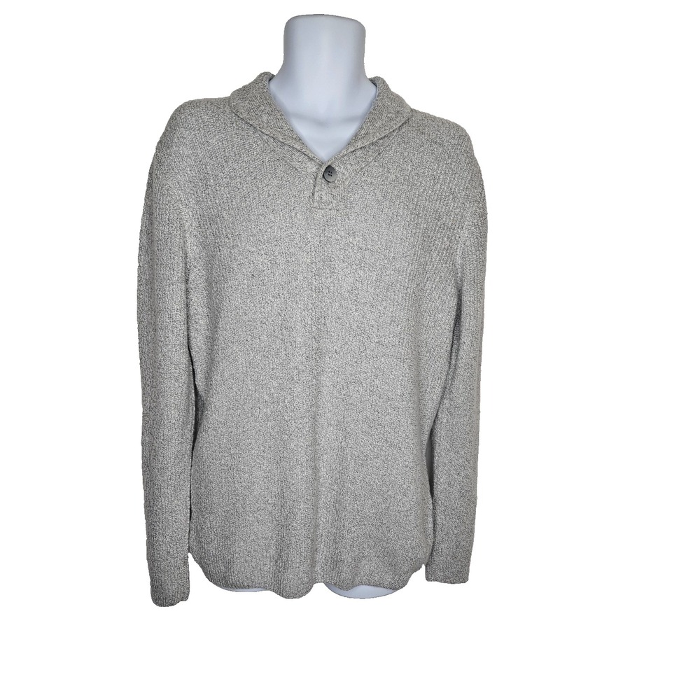 American Heritage Men's Gray Shawl Collar Pullover Sweater Size M Knit‎ Casual